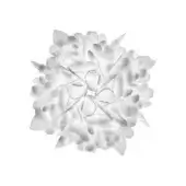 Decorative wall art, gray petal sculpture, radial layered design with textured matte finish and ruffled edges against a white backdrop.