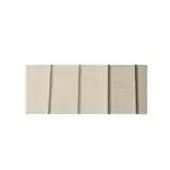 Six ivory rectangular material strips with felt-like texture arranged horizontally on a white background, displaying uniform dimensions and clean edges.