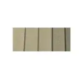 Textured fabric sample, ecru felt with vertical ribbed panels, displaying a matte finish and linear pattern against a white backdrop.