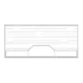 Template with recessed trapezoid, textured linear pattern suggesting leather, black line detail, and dashed fold indicators on white background.