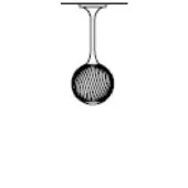 Pendant light, perforated metal sphere, dark gray, grid pattern, silver stem, bifurcated bracket, studio shot, white background.