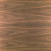 Canaletto walnut wood texture with warm brown tones, displaying prominent flowing veining and a smooth, glossy polished finish.