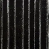 Dark rib glass texture, deep black with silvery-gray vertical ribs, matte finish, subtly imperfect handcrafted surface detail.
