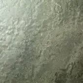 Shallow water surface, gray-green tone, with cracked linear patterns and scattered bright highlights creating a rippled, natural texture.