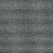 Gray woven textile with a plain weave structure, displaying a dense, square pattern and matte finish, suitable for upholstery applications.