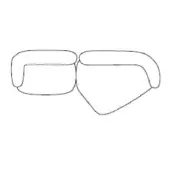 Wire-rimmed eyeglasses with rectangular lenses, matte silver finish, and curved temples, displayed on a plain white background.