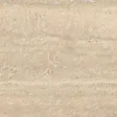 Travertine stone texture, warm beige and tan tones, horizontal striations with porous surface, polished finish, labeled “augusta.”