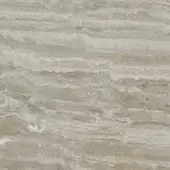 Travertino romano stone texture displaying light beige, cream, and gray veins with a horizontal, rippled pattern and matte, porous surface.