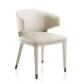 Distinguished DV Home Collection Hollywood chair with beech plywood shell, fabric upholstery and stainless steel feet in a smooth matte tone