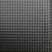 Metallic tile grid in grayscale tones displays a regular pattern with reflective surfaces and diffused directional lighting.