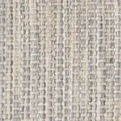 Pebble blend textile sample with a light beige and cool gray grid weave, featuring a dense, nubby texture and neutral earthy tones.