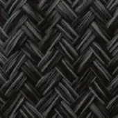 Woven granite texture in grayscale, diagonal basketweave pattern with fibrous, rectangular elements, displaying depth through varied shading.