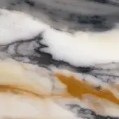 Paonazzo marble texture with swirling white, gray, and gold veins, polished surface displaying organic crystalline patterns.