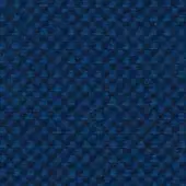 Blue twill textile sample with a dense weave and horizontal diagonal ribs, displaying subtle yarn variations and a consistent, saturated color.