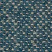 Woven fabric texture, deep teal and off-white, dense irregular basketweave pattern with a coarse, nubby, and tactile surface.
