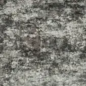 Abstract rug with mottled gray, white, and charcoal tones displaying a granular, distressed pattern and dense pile texture.