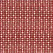 Gingham pattern with red and beige squares creates a textile grid, featuring evenly spaced lines and a diffused, neutral lighting scheme.