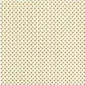 Cream fabric sample with repeating dark brown dot pattern, matte finish, uniform texture, neutral tone, consistent spacing, natural material appearance.