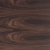 Dark brown santos rosewood texture displaying a flowing, curvilinear grain pattern with tonal variations and a consistent matte sheen.