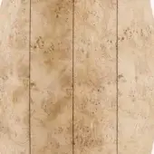 Wood plank texture with swirling beige and tan grain, dark brown knots, and matte finish against a white background.