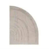 Superior Bizzotto Italia Drop rug displays concentric curved and parallel lines in beige wool and viscose textile