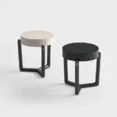 Distinguished CPRN Homood Cecil nightstand with sleek black wooden lacquer top and premium solid wood base with metal details