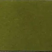 Leather swatch in muted olive green with subtle mottled texture, labeled “cprn homood > leather (c) > cl2003 col. 20” along the bottom edge.