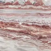 Arabescato Orobico Red marble texture with white base, deep red veins, polished surface, and irregular swirling patterns.
