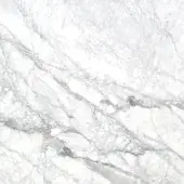 Arabescato corchia marble texture with white base, dense grey veining, diagonal flow, polished surface, and subtle tonal shifts.