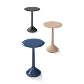Superior CPRN Homood Eda side table with a geometric silhouette crafted in lacquered wood with a glossy finish