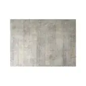 Exceptional CPRN Homood Leila rug crafted with light grays and beiges in subtle vertical stripes with a matte finish