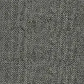 Gray woven fabric sample displaying a mottled texture with olive and charcoal tones, exhibiting a dense, uniform, granular weave.
