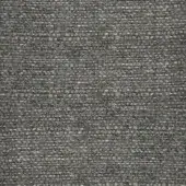 Gray woven fabric sample with heathered texture, matte finish, and subtle yarn variations; brand text “pacini & cappellini” visible.