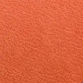 Terracotta leather texture sample with matte finish, exhibiting a repeating pebble grain pattern and dense, subtly uneven surface; pacini & cappellini mattone 9004.