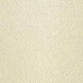 Leather sample, off-white color, with a dense, irregular raised pattern resembling stylized foliage and a matte finish.