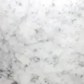 BC White Carrara marble texture with dense grey veining, irregular branching patterns, polished finish, and smooth, mottled surface.
