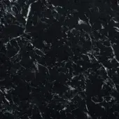 NM Black Marquinia marble texture features deep black stone with branching white and light gray veins, creating a dense, organic pattern.