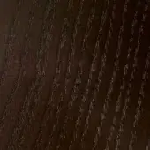 Dark brown ash wood grain with wenge stain, featuring a pronounced vertical pattern and matte, smooth texture.