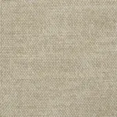 Beige textile sample “214 sandstone” displays a dense, rectilinear weave with creamy off-white warp and sandy beige weft threads.