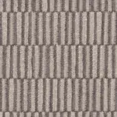 Taupe ribbed fabric texture with repeating vertical ridges and horizontal bands, heathered appearance, woven or looped construction.