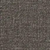Textured gray-brown fabric sample displays a repeating circular pattern in a grid, with a rough woven texture and subtle tonal variations.