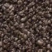 Boucle fabric texture, muted brown tones, granular fibrous composition with irregular rounded forms and even lighting.