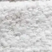 Dense off-white fiber texture with a shaggy, voluminous surface and irregular pattern, displaying subtle tonal variations under diffused lighting.