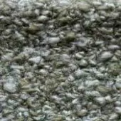 Irregular fragment composition, muted green and gray tones, granular texture, random arrangement, diffused lighting, varied surface qualities.