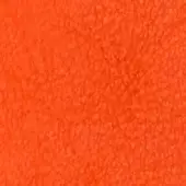 Orange fleece fabric texture with a dense, short pile and slightly uneven surface, displaying a warm, saturated color and plush appearance.
