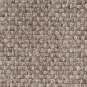 Woven textile sample, jute fiber, irregular grid pattern in taupe and beige tones, dense matte texture with visible knots and fiber variations.