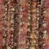 Woven fabric texture, pink beige cream tones, irregular pattern with raised fibers, formitalia fantasy 303 sample.