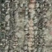 Woven fabric texture, gray-beige-brown tones, irregular organic pattern with vertical lines and pebble-like clusters, matte finish.