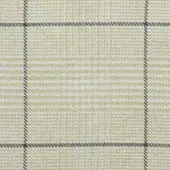Formitalia textile sample, lime green and gray-blue, features a woven grid pattern with repeating square structures and subtle yarn variations.