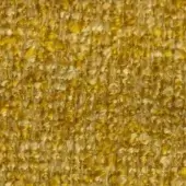 Golden-yellow fabric swatch with dense, irregular weave and mottled texture; features subtle color variations and a woven, tactile quality.